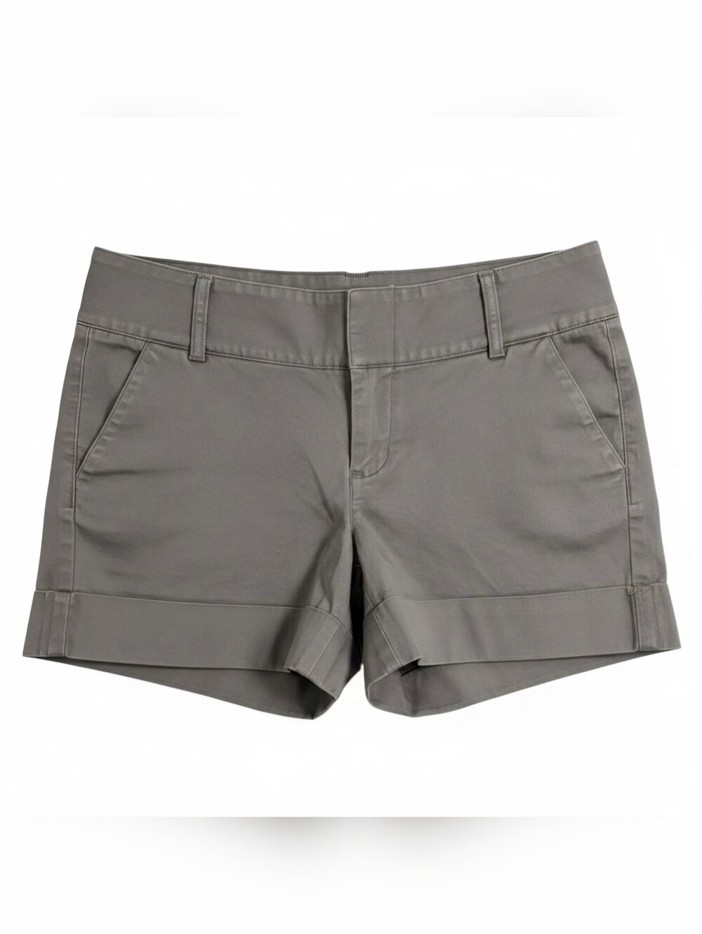 Express Taupe Gray Cuffed Tailored Dress Shorts - 6